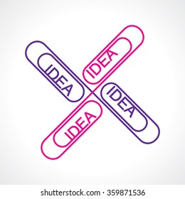 creative paper clip concept idea vector 