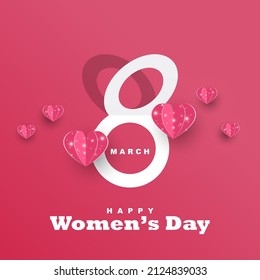 Creative paper cut eight march for Women's Day