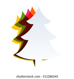 Papel criativo cortar design de Árvore de Natal para celebração de Natal alegre.