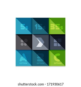 Creative paper flat geometric shape banner template. For business / technology presentation or web design