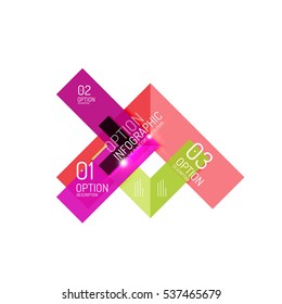 Creative paper geometric business infographic background templates for workflow layout, diagram, number options or web design