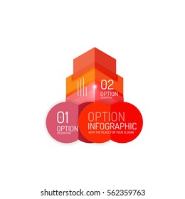 Creative paper geometric business infographic background templates for workflow layout, diagram, number options or web design