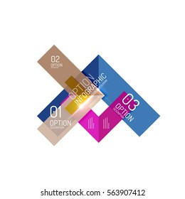 Creative paper geometric business infographic background templates for workflow layout, diagram, number options or web design