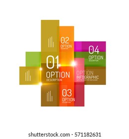 Creative paper geometric business infographic background templates for workflow layout, diagram, number options or web design