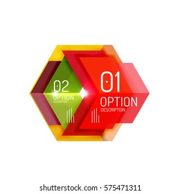 Creative paper geometric business infographic background templates for workflow layout, diagram, number options or web design