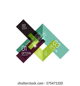 Creative paper geometric business infographic background templates for workflow layout, diagram, number options or web design
