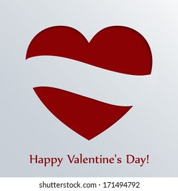 Creative paper heart illustration for your own design.