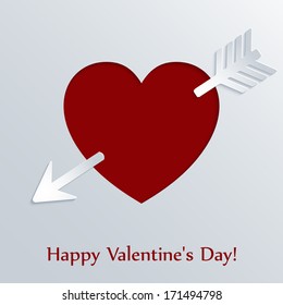 Creative paper heart illustration for your own design.
