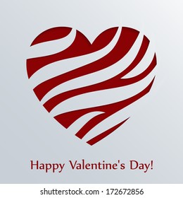 Creative paper heart illustration for your own design.