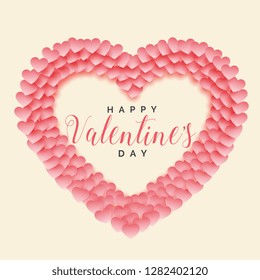 creative papercut heart shape valentines day background