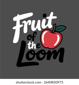 Creative parody logo with two cartoon apples, one with a big eyeball. Funny and quirky fruit design for humorous branding concepts.