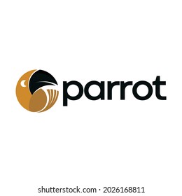 creative parrot bird logo design vector