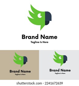 
Diseño del logotipo de chat de Creative Parrot
