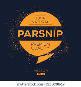 Creative (Parsnip), Tangelo label, vector illustration.