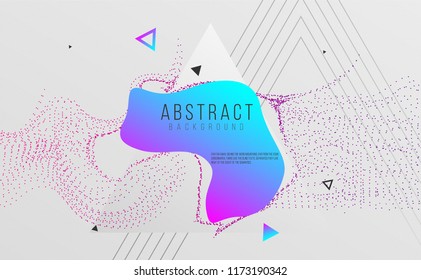 Creative particles liquid dynamic flow illustration. Trendy fluid poster design. vector Eps10. ideal for fashion sale banner, print, promotion, invitation, card, cover.