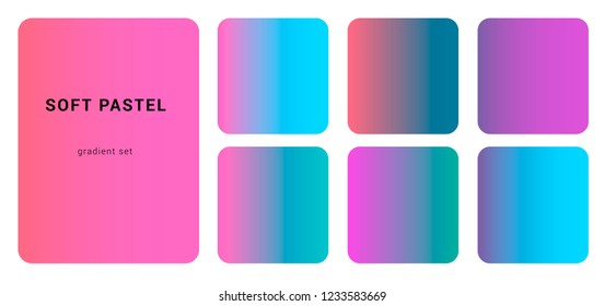 Creative Pastel Gradient Set for greeting card, flyer, invitation, poster, brochure, banner calendar. 