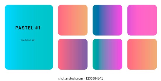 Creative Pastel Gradient Set for greeting card, flyer, invitation, poster, brochure, banner calendar. 