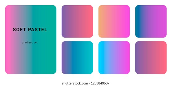 Creative Pastel Gradient Set for greeting card, flyer, invitation, poster, brochure, banner calendar. 