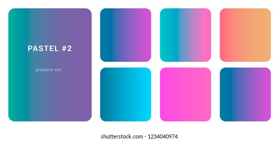 Creative Pastel Gradient Set for greeting card, flyer, invitation, poster, brochure, banner calendar. 