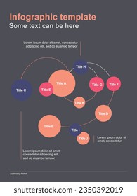 Creative pastel vector circular infographic chart. For various fields of business and activity. To describe the interaction of business forms with each other VIP directions