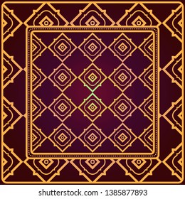 Creative patchwork geometric pattern. Vector illustration.