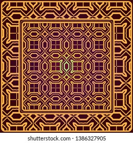 Creative patchwork geometric pattern. Vector illustration.
