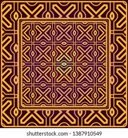 Creative patchwork geometric pattern. Vector illustration.