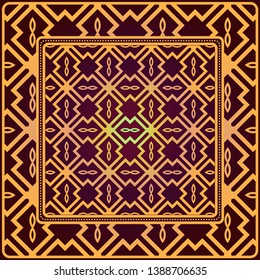 Creative patchwork geometric pattern. Vector illustration.