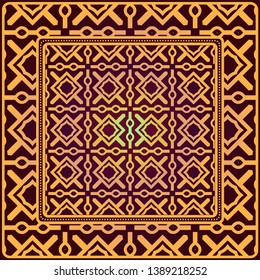 Creative patchwork geometric pattern. Vector illustration.