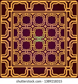 Creative patchwork geometric pattern. Vector illustration.