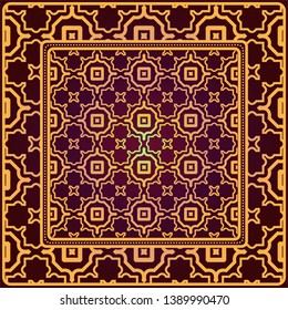 Creative patchwork geometric pattern. Vector illustration.