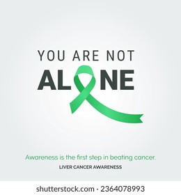 Creative Path to Liver Cancer Awareness. Vector Background Drive