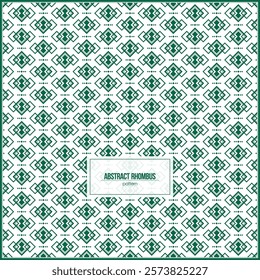 creative pattern of abstract rhombus shape with dominant green frame