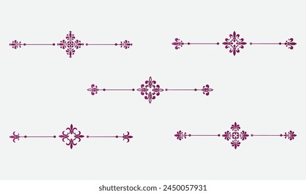 Creative pattern border line dividing line .