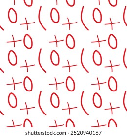Creative pattern combining alphabet letters and mathematical symbols. Ideal for educational materials, stationery, textiles, or digital projects, adding a playful yet intellectual vibe to designs.