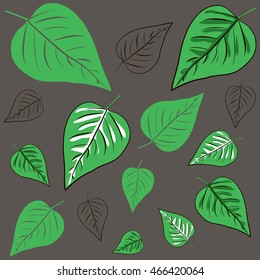 Creative pattern of green leaves