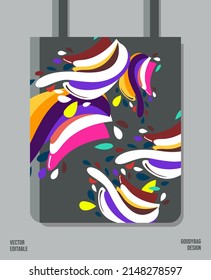Creative Pattern on Goody bag : Vector Illustration