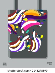 Creative Pattern on Goody bag : Vector Illustration