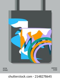 Creative Pattern on Goody bag : Vector Illustration