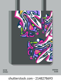 Creative Pattern on Goody bag : Vector Illustration