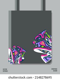 Creative Pattern on Goody bag : Vector Illustration