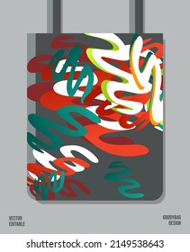Creative Pattern on Goody bag : Vector Illustration