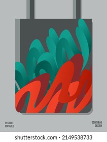 Creative Pattern on Goody bag : Vector Illustration