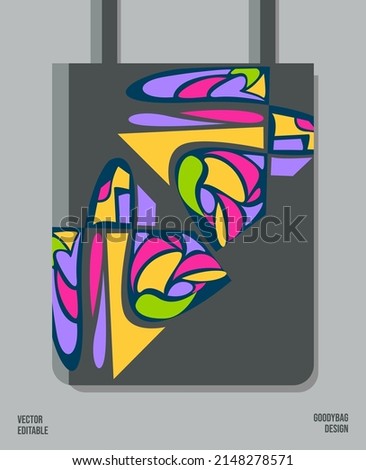 Creative Pattern on Goody bag : Vector Illustration