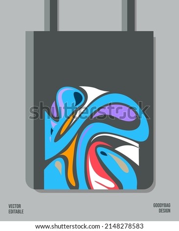 Creative Pattern on Goody bag : Vector Illustration