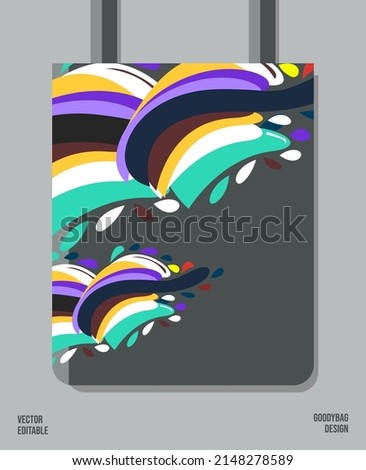 Creative Pattern on Goody bag : Vector Illustration