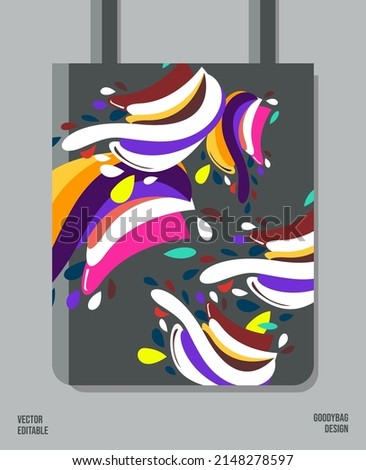 Creative Pattern on Goody bag : Vector Illustration