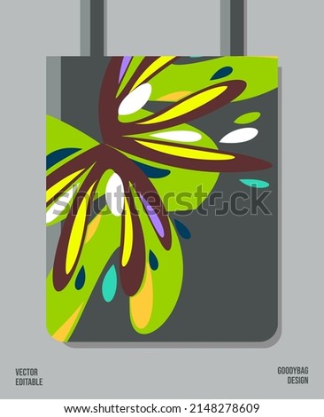 Creative Pattern on Goody bag : Vector Illustration