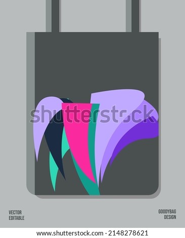 Creative Pattern on Goody bag : Vector Illustration