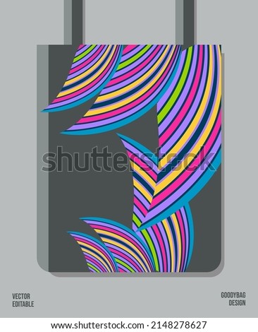 Creative Pattern on Goody bag : Vector Illustration